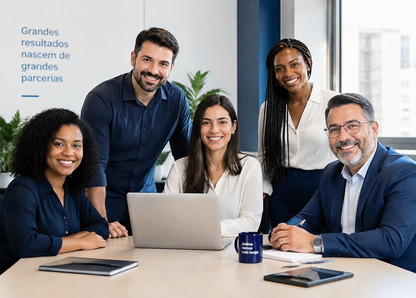 Equipe de empresa com plano de saúde